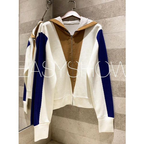 New casual women's long zippered wool + Kashmir sportswear high quality casual jacket in autumn and winter of 2019