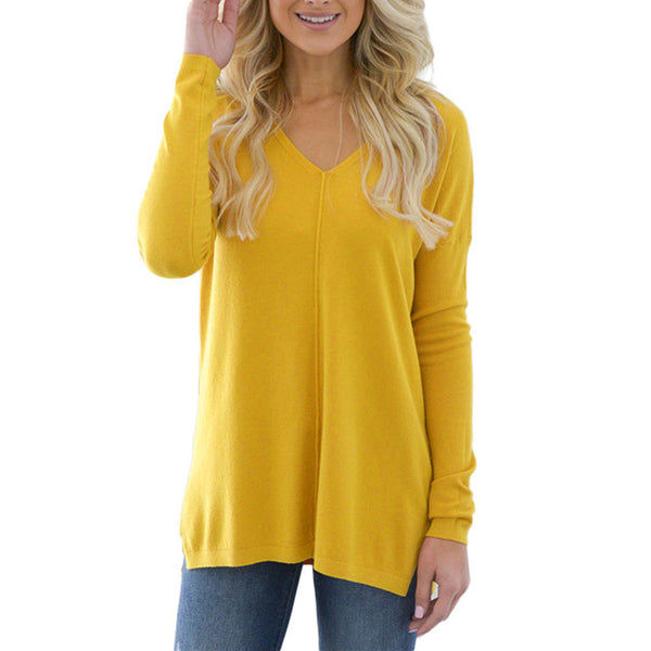 Long Sleeve V Neck  Sweatshirt Women Loose Hooded Pullover Sweatshirt Pullover Jumper harajuku hoody sweatshirt for Women