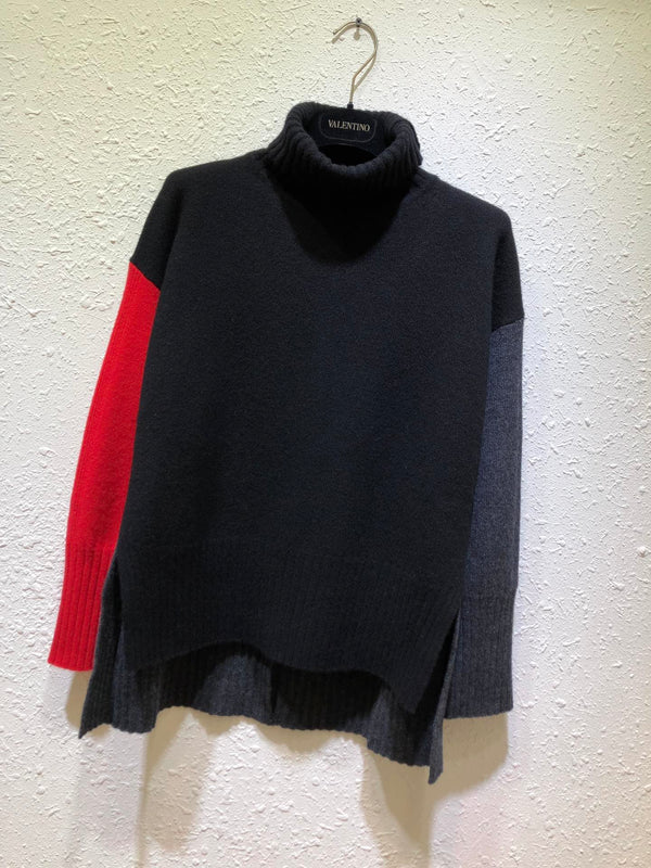 2019 new autumn and winter ladies fashion long-sleeved sexy casual solid color matching color sweater1010