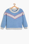 Coton Kids Blue Female Child Pattern Sweatshirt