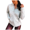 Pullovers Women Sweatershirts Ladies Clothes Button Pockets Long Sleeve Sweatshirt Stylish Pullover Shirt Tops Blouse Outfits