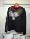 2018 New Style 100% Cotton Casual Clothes Long Sleeve Fashion Patchwork Lace Top Elegant Embroidery Women Pullovers