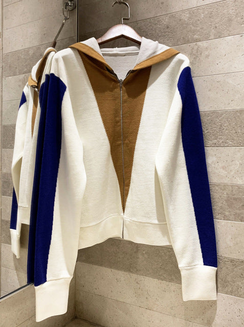 Hoodie 2019 autumn winter new women's casual long zipper wool+Cashmere Blended hoodie high quality Leisure Knit jacket hoodie