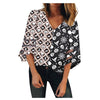 Sweatshirt Women Hoodies V Neck Mesh Panel plus size feminino 3/4 Bell Sleeve Loose Loose oversized hoodie sudadera mujer