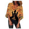 Sweatshirt Women Hoodies V Neck Mesh Panel plus size feminino 3/4 Bell Sleeve Loose Loose oversized hoodie sudadera mujer