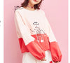 Princess sweet lolita hoodies Winter and summer sweet funny embroidery color and velvet loose hoodies fashion women VC229