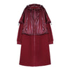 Fall Winter 2019 shiny fabric patchwork casual oversized long hoodies coat women