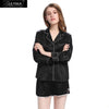 Lilysilk Blouses Female 100% Silk Pure Sleeping Shirt Long Sleeve 22 Momme Pajama Top With Trimming Feminino Summer 2016 Brand