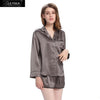 Lilysilk Blouses Female 100% Silk Pure Sleeping Shirt Long Sleeve 22 Momme Pajama Top With Trimming Feminino Summer 2016 Brand