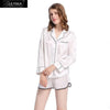 Lilysilk Blouses Female 100% Silk Pure Sleeping Shirt Long Sleeve 22 Momme Pajama Top With Trimming Feminino Summer 2016 Brand