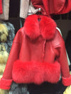 7 Colors Autumn Winter Warm Real Fur Coat Women With Real Fox Fur Trim Genuine Suede Leather Fur jackets
