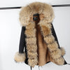 MAO MAO KONG Camouflage winter jacket women outwear thick parkas natural real fox fur collar coat