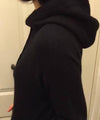 specials cashmere wool add thick women's hooded sweatshirts tie-collar pullover coat solid color retail wholesale M/L/XL