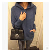 specials cashmere wool add thick women's hooded sweatshirts tie-collar pullover coat solid color retail wholesale M/L/XL