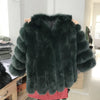 pink java QC8128 2017 new arrival FREE SHIPPING  women winter real fox fur coat  hot sale big fur long sleeve