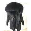 Natural fur lining parka Silver pu coat real fur coat winter jacket women natural raccoon fur collar warm thick parkas