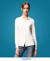 the new 2018 blockbuster silk women long sleeve cultivate one's morality spring pure color big yards of high-grade silk shirt