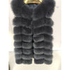 Natural Real Fox Fur Vest Natural Fur Coat For Jacket female coats Vest Waistcoat  long Fur Coats Real Fur Coat Fox Vest Jacket