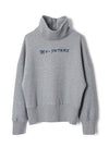 New Arrival 2018 casual loose fleeced letter embroidered turtleneck hoodies women