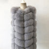 Natural Real Fox Fur Vest Natural Fur Coat For Jacket female coats Vest Waistcoat  long Fur Coats Real Fur Coat Fox Vest Jacket