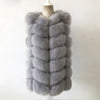 Natural Real Fox Fur Vest Jacket Waistcoat Short sleeveless Vestwoman winter warm Natural Fur Vest Real Fur Jacket Fox Fur Coats