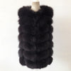 Natural Real Fox Fur Vest Jacket Waistcoat Short sleeveless Vestwoman winter warm Natural Fur Vest Real Fur Jacket Fox Fur Coats