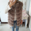 Natural Real Fox Fur Vest Jacket Waistcoat Short sleeveless Vestwoman winter warm Natural Fur Vest Real Fur Jacket Fox Fur Coats