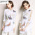 2018 Printed Blouse Women Office Ladies Style Flower Shirt 3/4 Sleeve Turn Down Collar Ladies Top Casual Blouse Femininal C1162
