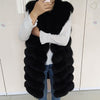 Natural Fox Fur Coat 100% Real Fox Fur Vest Jacket 2018 Women's pretty Warm Coat. Natural Real Fur Coat Jacket Real Fur Coats
