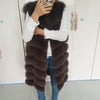 Natural Fox Fur Coat 100% Real Fox Fur Vest Jacket 2018 Women's pretty Warm Coat. Natural Real Fur Coat Jacket Real Fur Coats