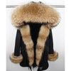MAO MAO KONG Camouflage winter jacket women outwear thick parkas natural real fox fur collar coat