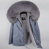 MAO MAO KONG Camouflage winter jacket women outwear thick parkas natural real fox fur collar coat