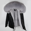 MAO MAO KONG Camouflage winter jacket women outwear thick parkas natural real fox fur collar coat