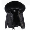 MAO MAO KONG Camouflage winter jacket women outwear thick parkas natural real fox fur collar coat