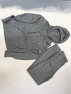 Winter Woolen + Cashmere Knitted warm Suit zipper hooded Velvet Sweater + Mink Cashmere Trousers Leisure Two-piece suits wj2812