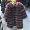 New Natural Real Fox Fur Coat Winter Women Long Style Genuine Real Fur Jacket Female Quality 100% Real Fox Fur Overcoats