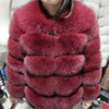 New brand winter true natural fox fur coat thick silver fox women's jacket fox fur coat collar