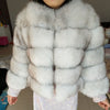 New brand winter true natural fox fur coat thick silver fox women's jacket fox fur coat collar