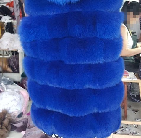 New brand winter true natural fox fur coat thick silver fox women's jacket fox fur coat collar
