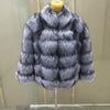 New brand winter true natural fox fur coat thick silver fox women's jacket fox fur coat collar