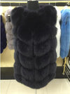 100% Real Fox Fur Vest Natural Whole Fox Fur Vest Gilet Women gilet en fourrure de renard Coat Plus Size S-6XL