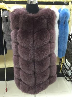 100% Real Fox Fur Vest Natural Whole Fox Fur Vest Gilet Women gilet en fourrure de renard Coat Plus Size S-6XL