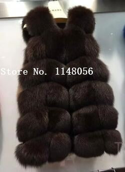 100% Real Fox Fur Vest Natural Whole Fox Fur Vest Gilet Women gilet en fourrure de renard Coat Plus Size S-6XL