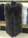 100% Real Fox Fur Vest Natural Whole Fox Fur Vest Gilet Women gilet en fourrure de renard Coat Plus Size S-6XL