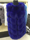 100% Real Fox Fur Vest Natural Whole Fox Fur Vest Gilet Women gilet en fourrure de renard Coat Plus Size S-6XL