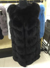 100% Real Fox Fur Vest Natural Whole Fox Fur Vest Gilet Women gilet en fourrure de renard Coat Plus Size S-6XL
