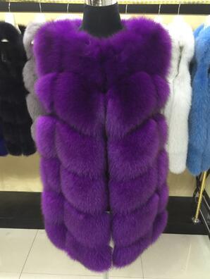100% Real Fox Fur Vest Natural Whole Fox Fur Vest Gilet Women gilet en fourrure de renard Coat Plus Size S-6XL