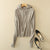 100%goat cashmere knit women's hoodies sweatshirts tie-collar pullover retail wholesale customize