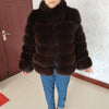 New brand winter true natural fox fur coat thick silver fox women's jacket fox fur coat collar