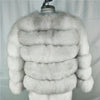 Women Warm Real Fox Fur Coat Short Slim Winter Genuine Fur Jacket Fashion Outwear Luxury Natural Fox Fur Coat For Girls FC-034